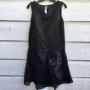Biya Johnny Was sleeveless black beaded  dress S